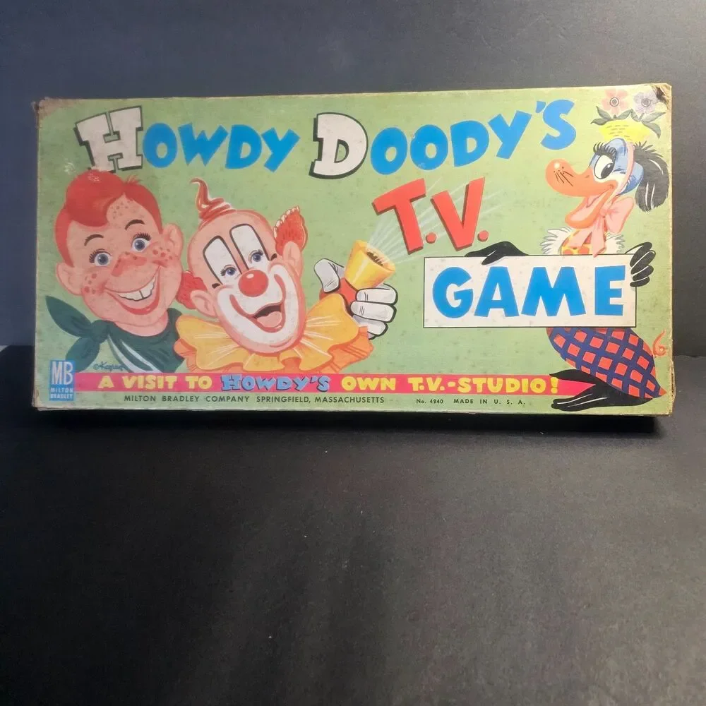 Howdy Doody's T.V. Board Game Milton Bradley Vtg 1950s Complete